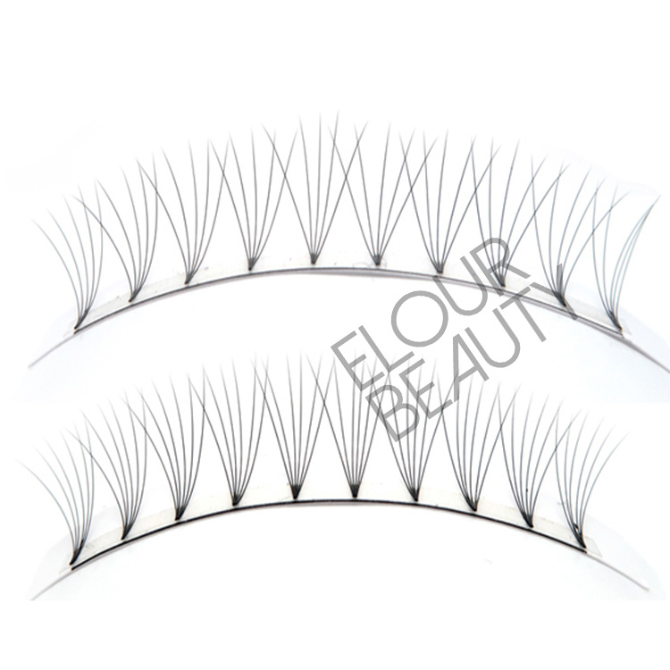 Short stem Russian volume fans lash extensions factory China EL55